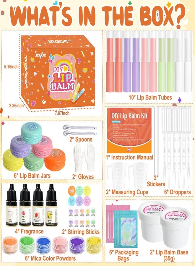 JCOOS Lip Balm Making Kit- Lip Gloss Set to Make Your Own DIY Balm for Adults, Moisturizing DIY Lip Gloss Kit with Lip Balm Base, Essential Oil, Empty Tubes, Christmas Gift for Girls & Women - Image 2